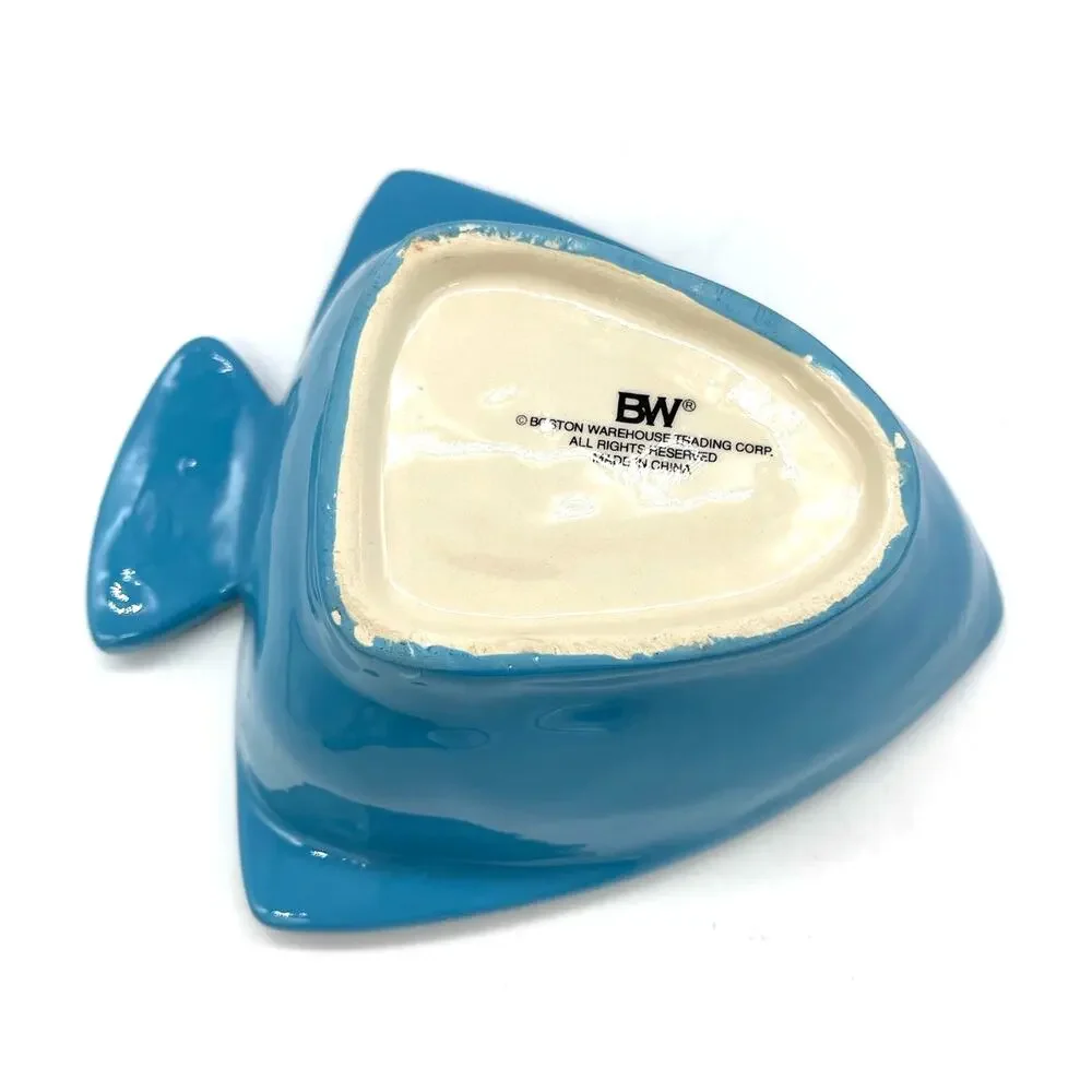 Boston Warehouse BW Ceramic Tropical Fish Bowl Dish Nautical Ocean